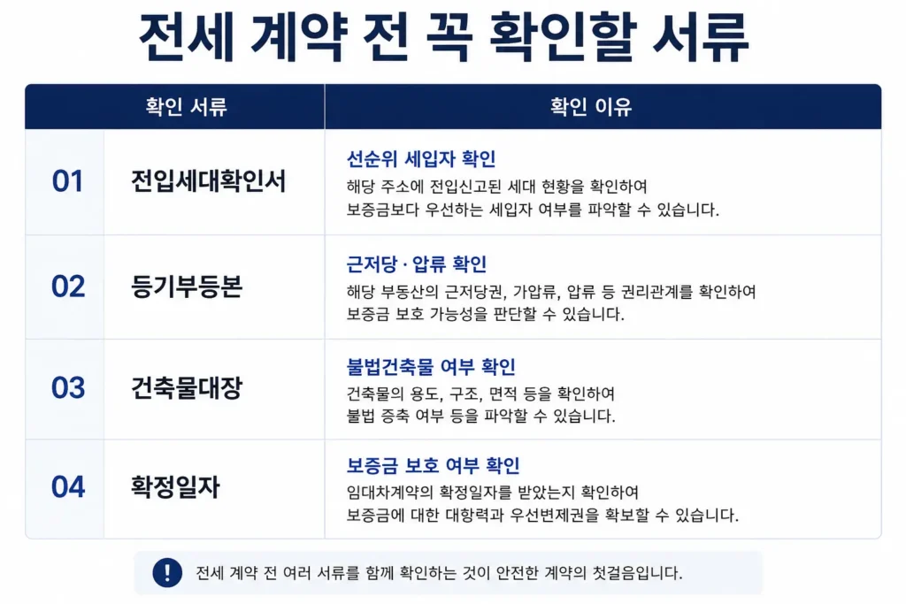 전입세대확인서 같이 볼 서류
