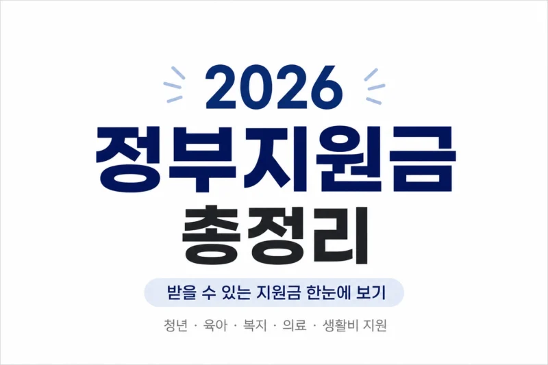 정부지원금 총정리