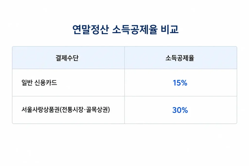 서울사랑상품권 소득공제율