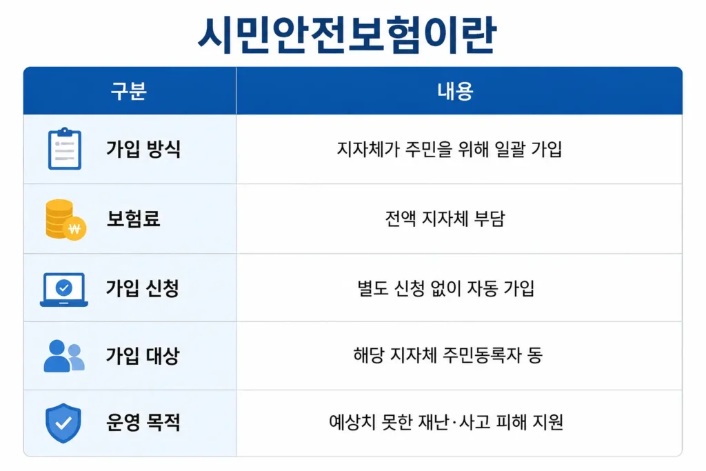 시민안전보험이란